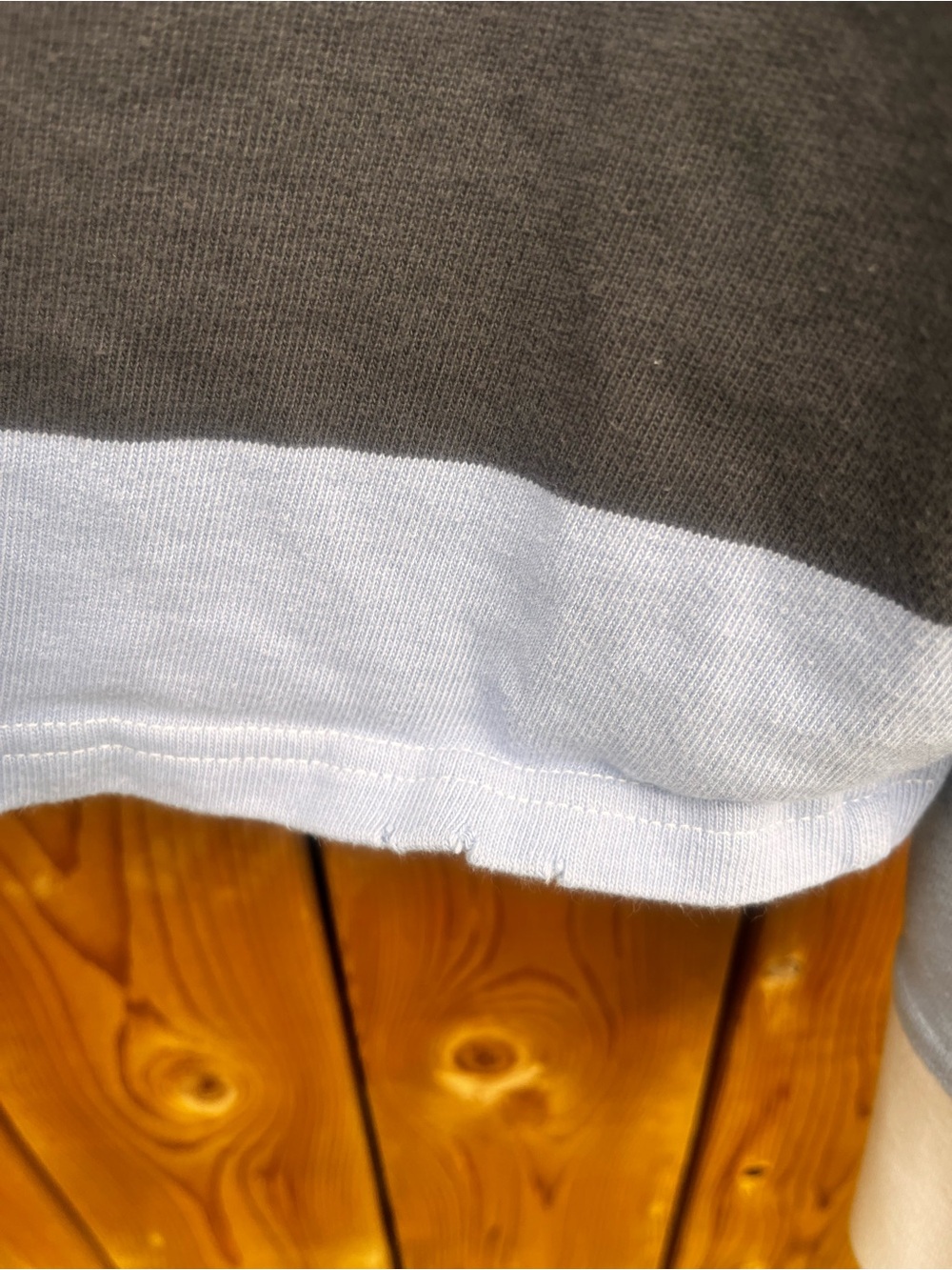 aerie Striped Rugby Pullover in Navy, White & Light Blue - Picture 4 of 5